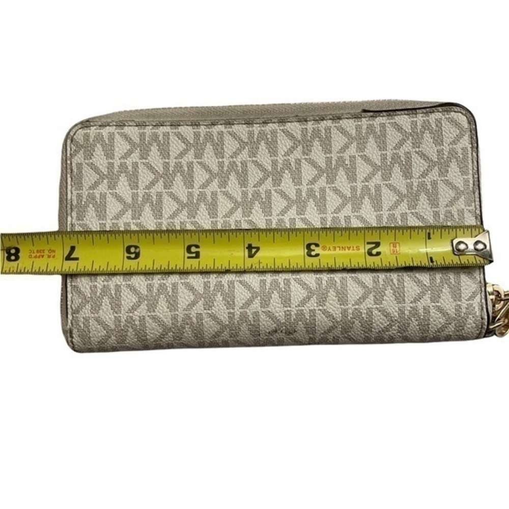 Michael kors white signature mk wristlet wallet clutch bag - Picture 3 of 16